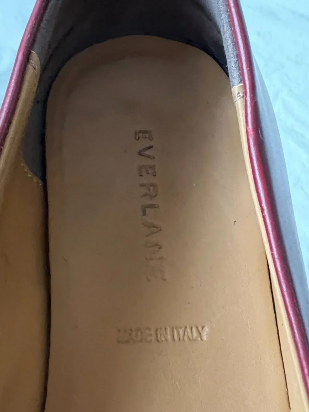 Everlane Modern Point Loafer oxblood red black leather pointed toe womens 9.5 - Picture 13 of 14